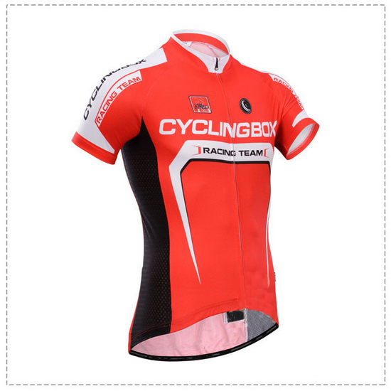 2014 Maillot Fox CyclingBox Tirantes Mangas Cortas Rojo Y Blanco