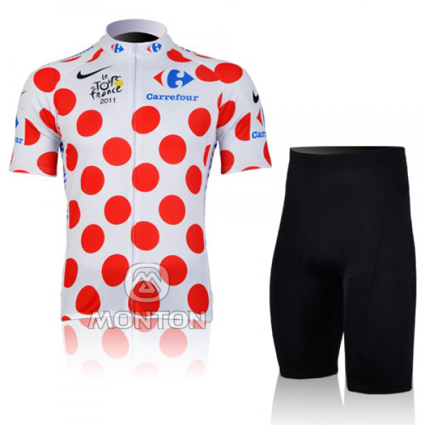 2011 Tour De France rojo blanco mangas cortas