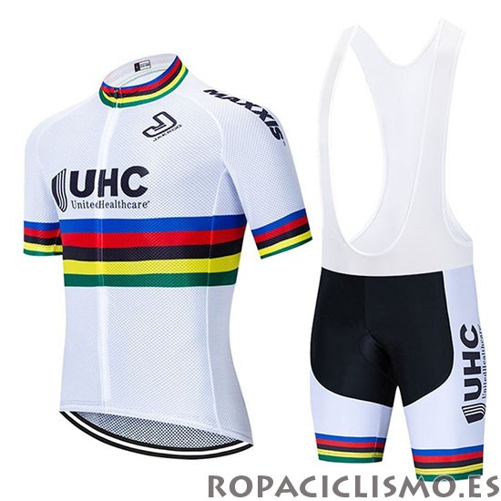 2020 Maillot UHC UCI Mundo Campeon Tirantes Mangas Cortas