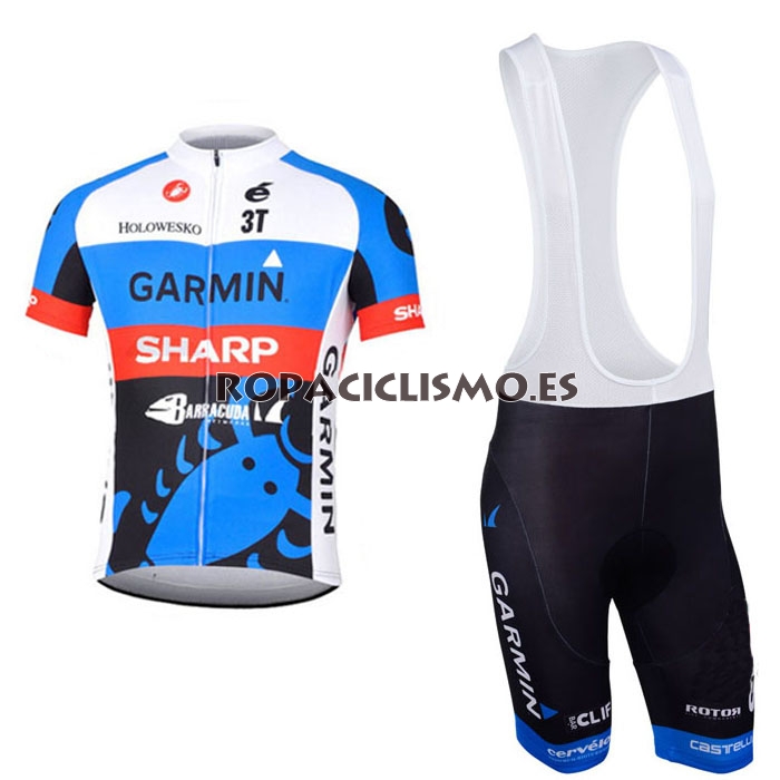 2013 Maillot Garmin azul tirantes