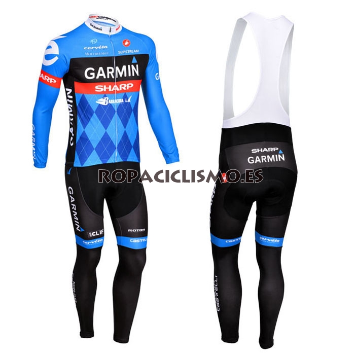 2013 Maillot Garmin tirantes mangas largas