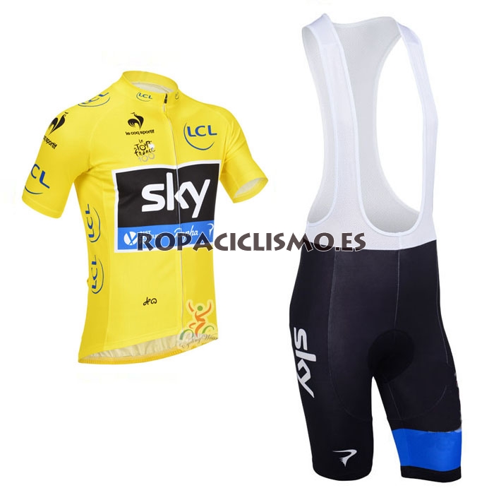 2013 Maillot Sky amarillo tirantes