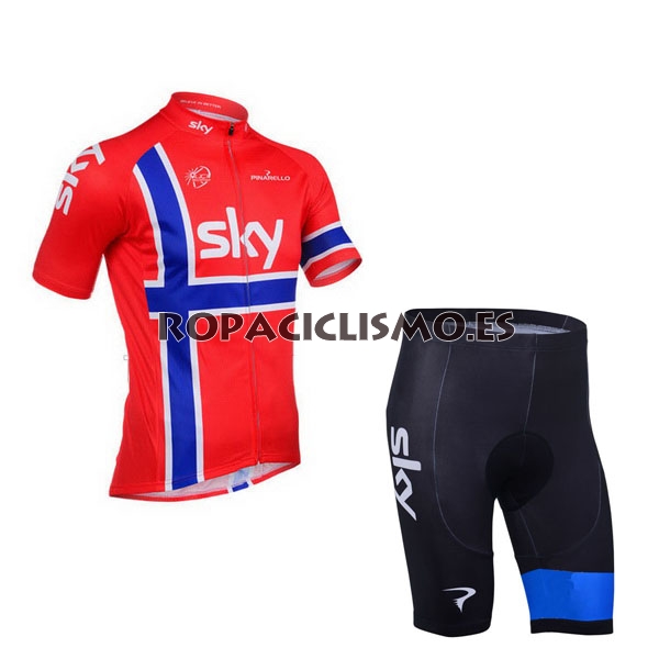 2013 Maillot Sky rojo