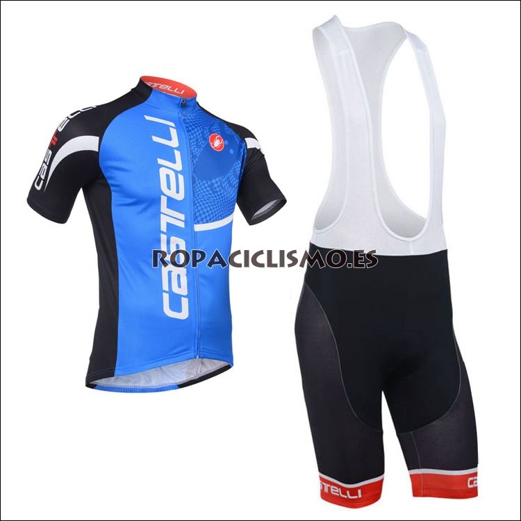 2013 Maillot Castelli Mangas Cortas Tirantes Azul