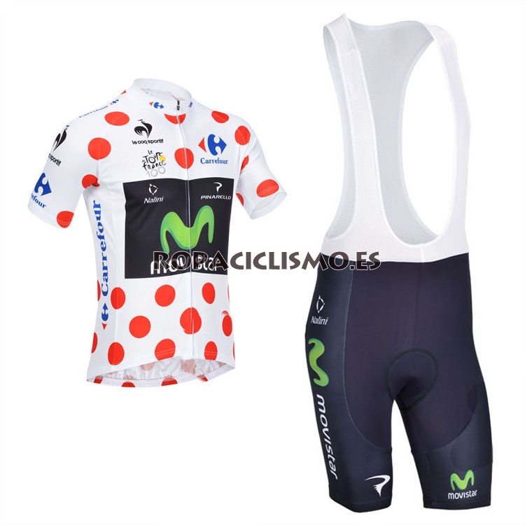 2013 Maillot movistar rojo tirantes