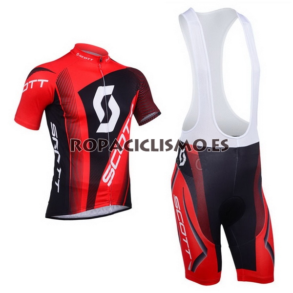 2013 Maillot scott mangas cortas tirantes rojo