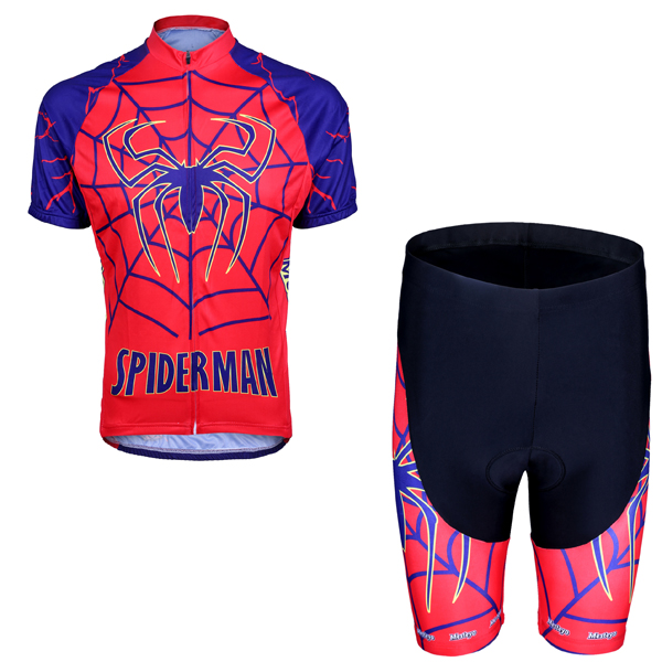 2014 Maillot Mesteyo Rojo Spiderman mangas cortas