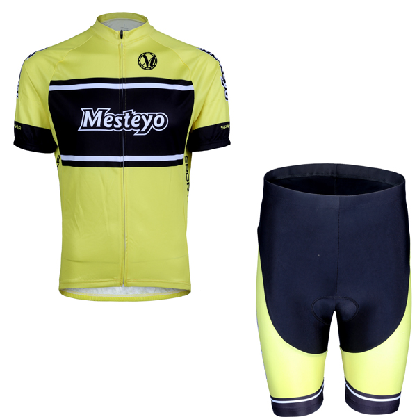 2014 Maillot Mesteyo Amarillo Mangas Cortas