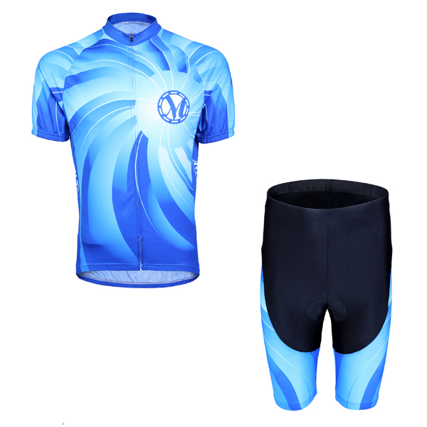 2014 Maillot Mesteyo Azul mangas cortas