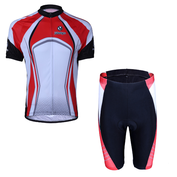 2014 Maillot Mesteyo Rojo Blanco mangas cortas