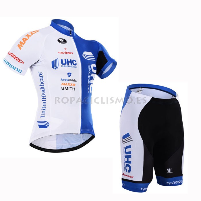 2015 Maillot Uhc Azul mangas cortas