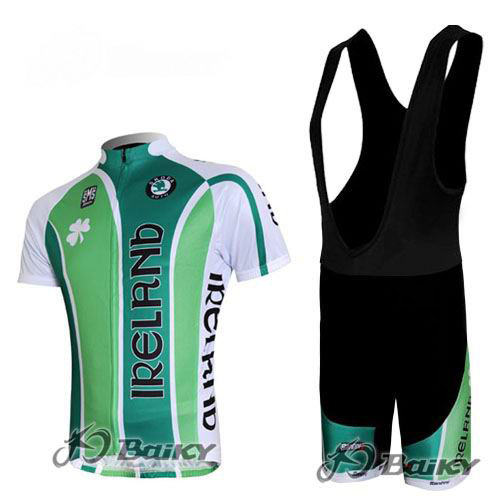 2016 Maillot Irlanda Tirantes Mangas Cortas verde