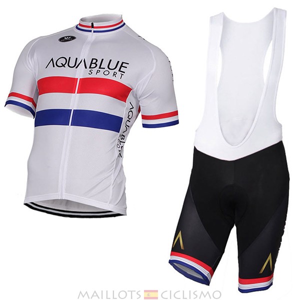 2017 Maillot Aqua Blue Sport Campione British tirantes mangas co