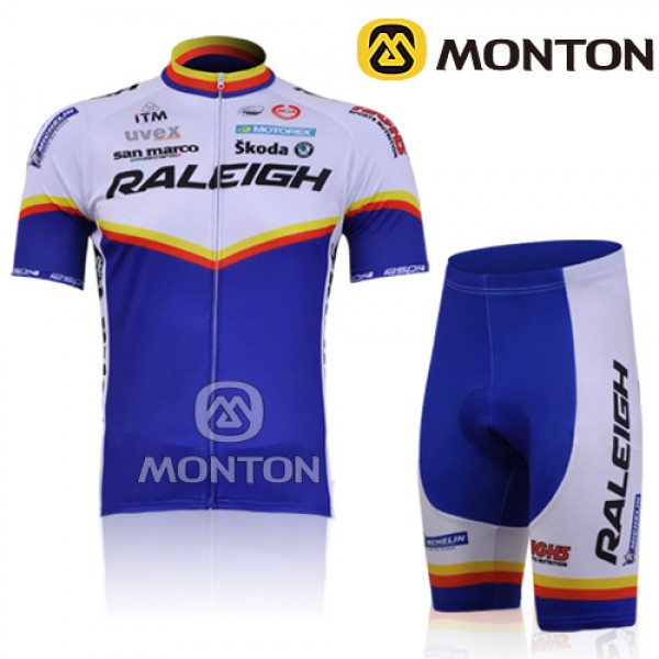 2011 Maillot raleigh azul mangas cortas