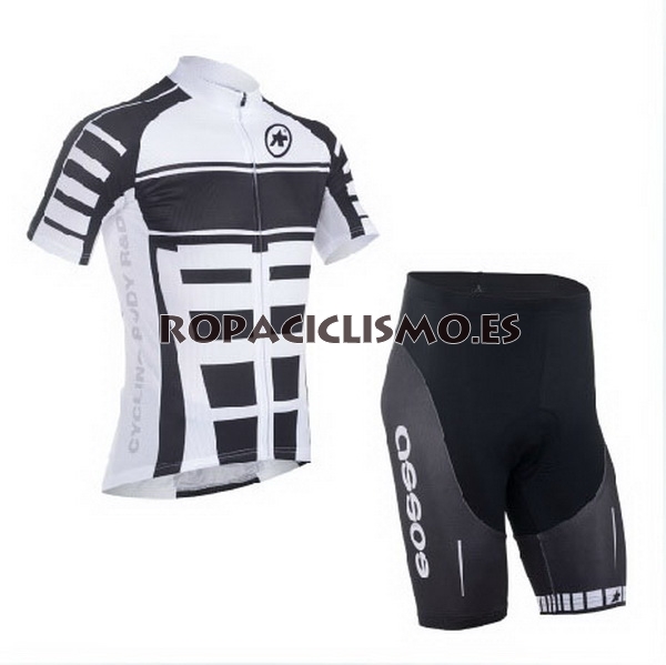 2013 Maillot assos mangas cortas blanco Negro