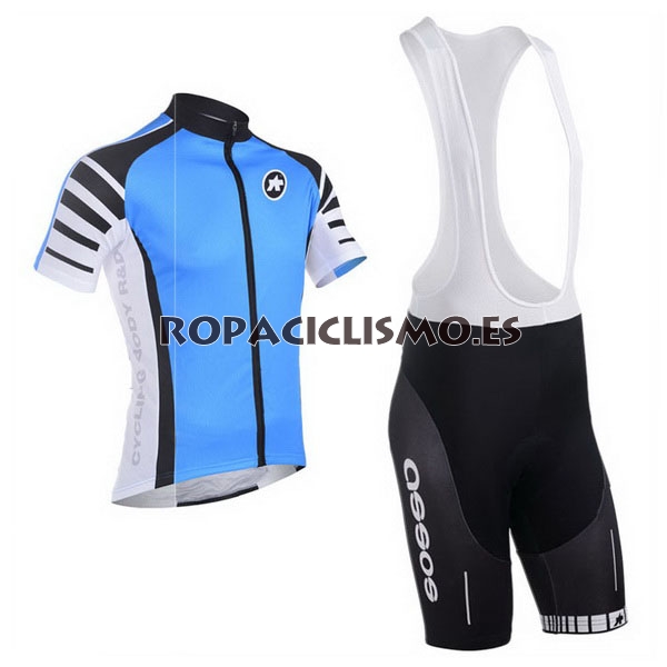 2013 Maillot assos mangas cortas tirantes Azul