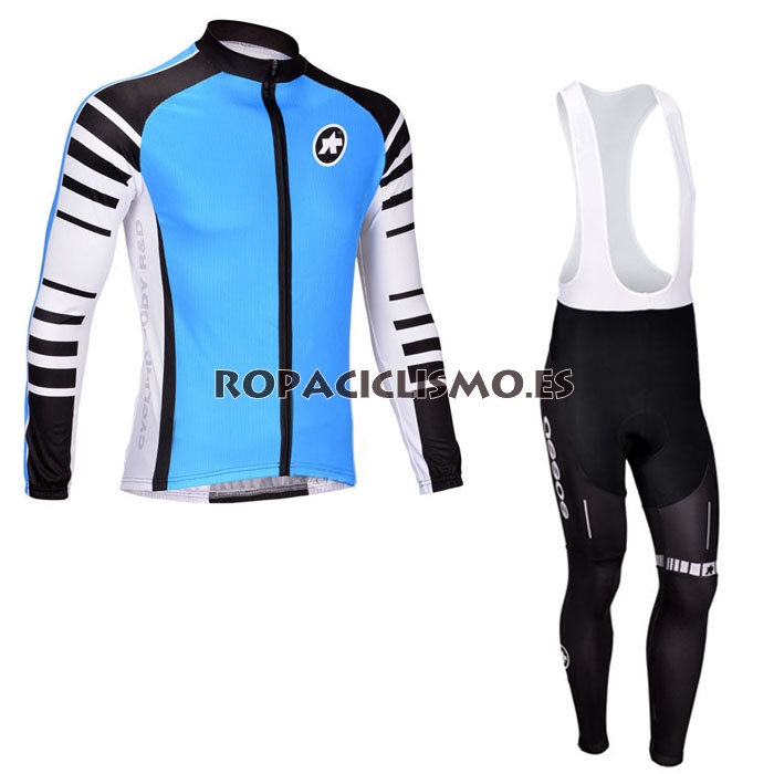 2013 Maillot assos mangas largas tirantes Azul