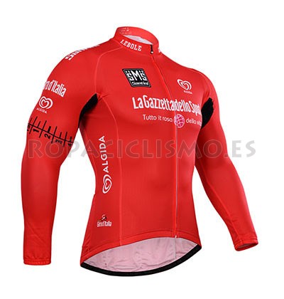 2014 Maillot Central Italy mangas largas Rojo