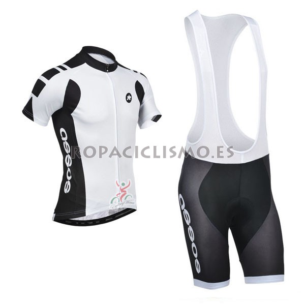 2014 Maillot assos mangas cortas tirantes Blanco