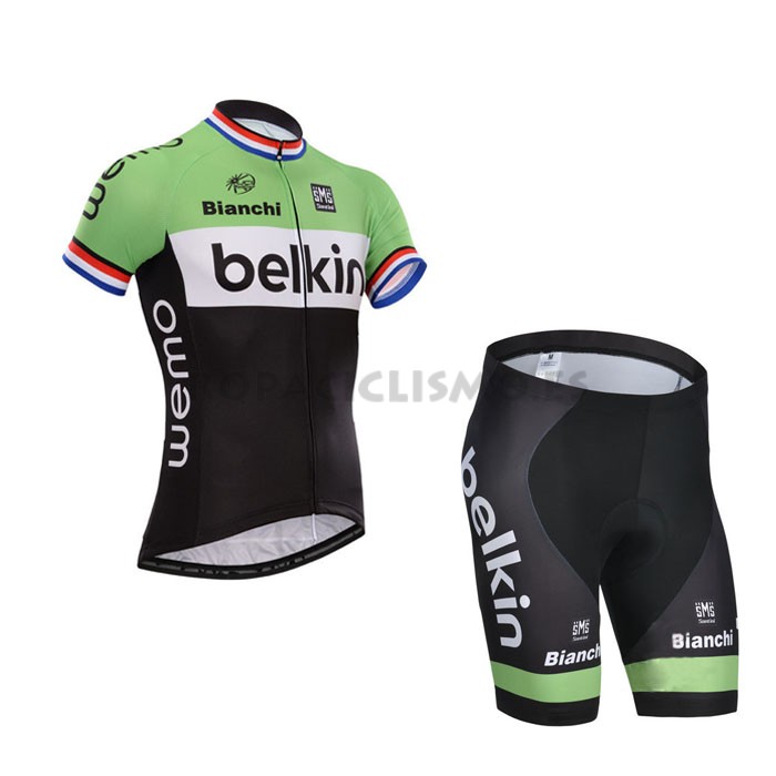 2014 Maillot Belkin Mangas Cortas verde