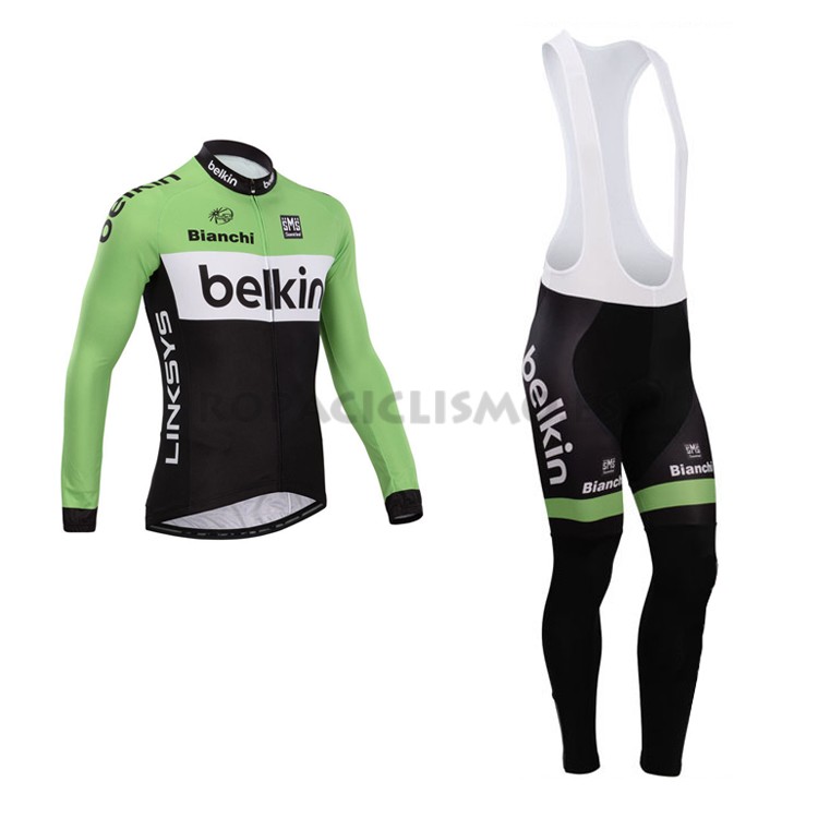 2014 Maillot Belkin mangas largas tirantes