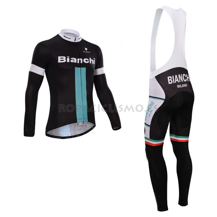 2015 Maillot Bianchi Mangas Largas Tirantes