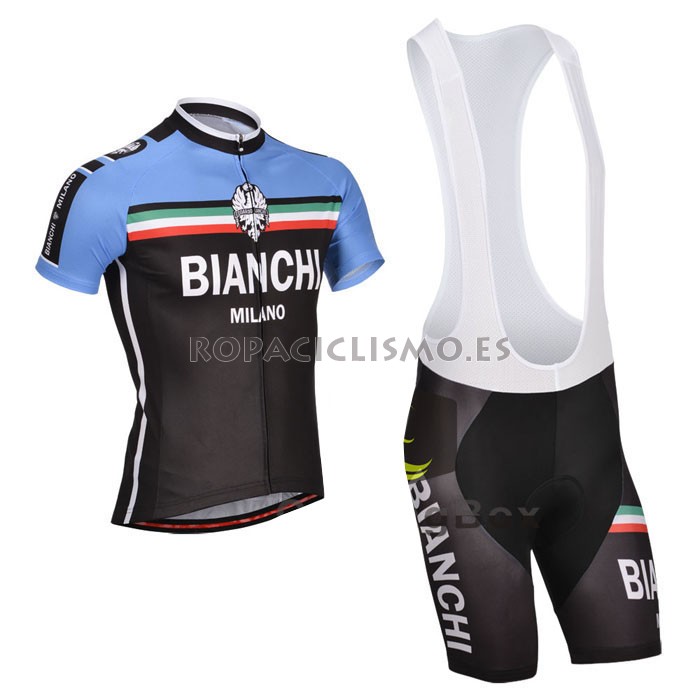 2014 Maillot Bianchi Mangas CortasTirantes Azul Blanco