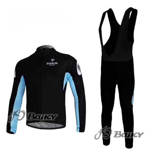 Maillot Bianchi tirantes mangas largas negro azul