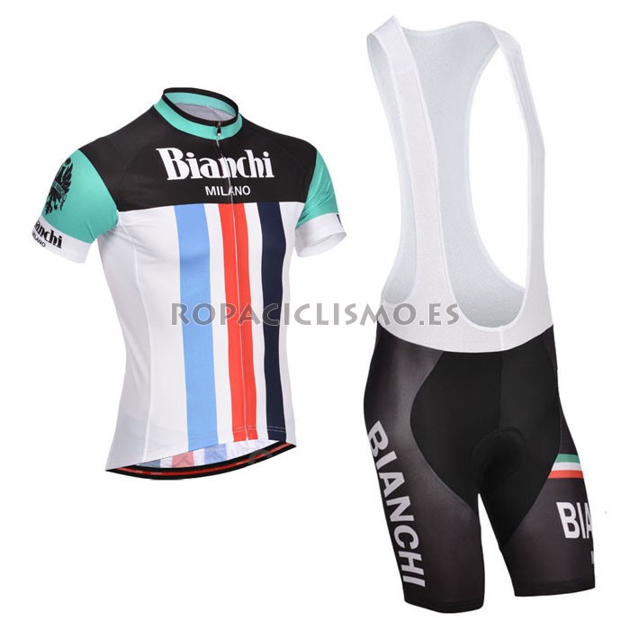 2014 Maillot Bianchi Mangas Cortas Tirantes Negro Rojo