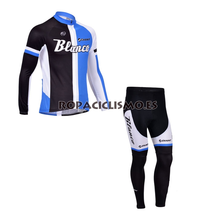 2013 Maillot Azul Blanco mangas largas