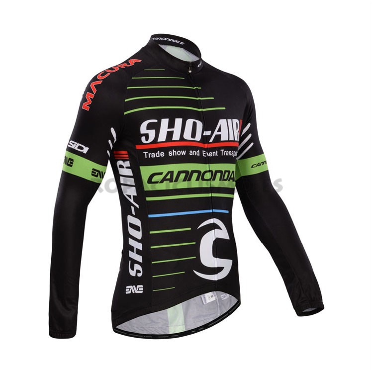 2014 Maillot Cannondale mangas largas verde negro