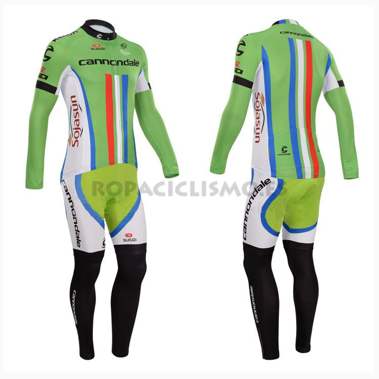 2014 Maillot Cannondale mangas largas verde