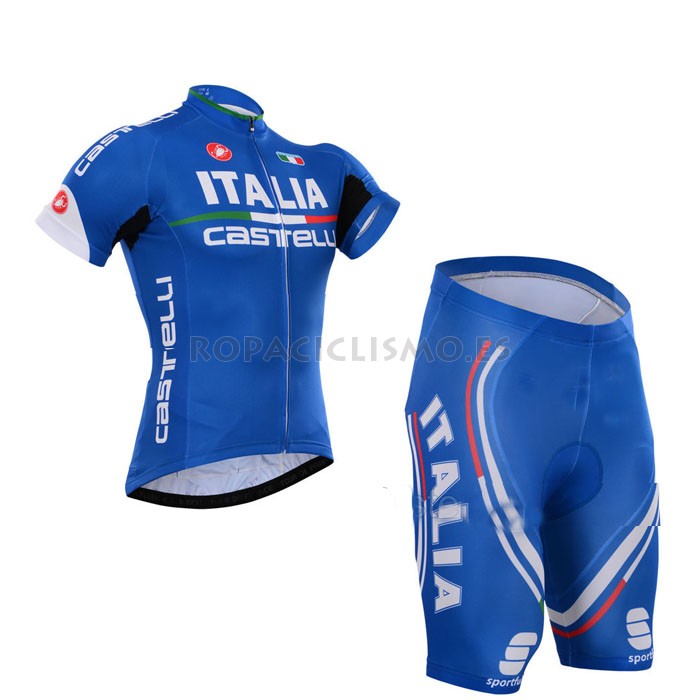 2015 Maillot Castelli Mangas Cortas Azul