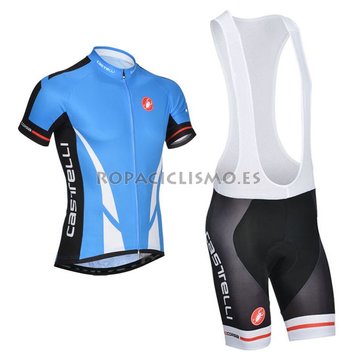 2014 Maillot Castelli Mangas Cortas Tirantes Azul