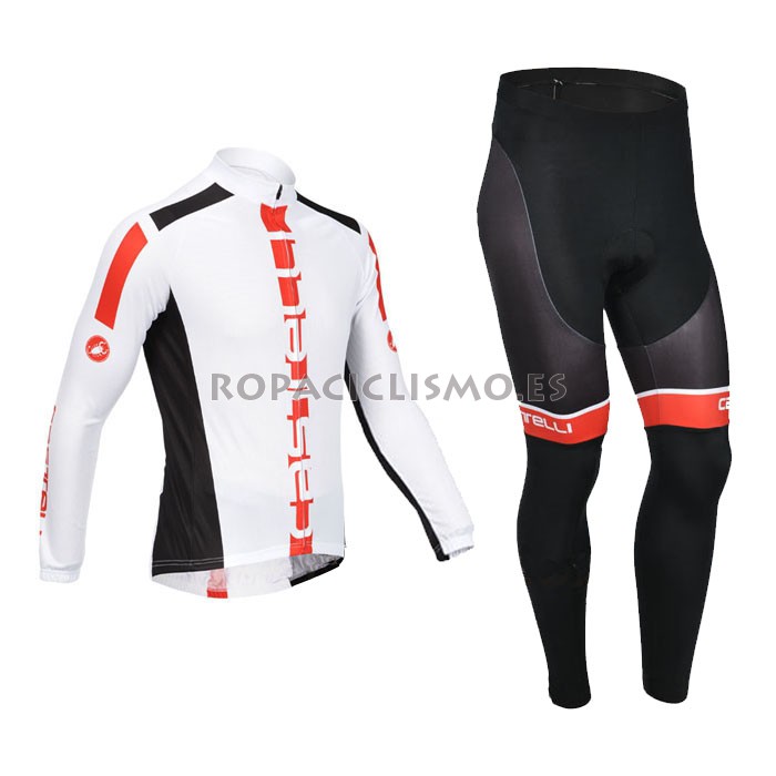 2013 Maillot Castelli Mangas Largas Blanco