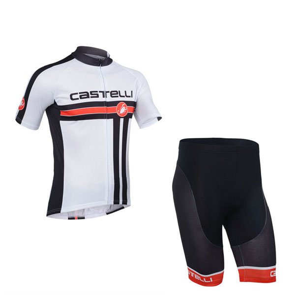 2013 Maillot Negro Castelli Blanco Mangas Cortas