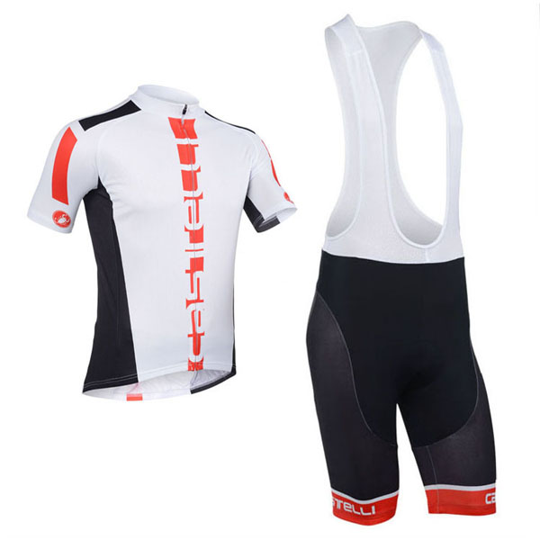 2013 Maillot Castelli Mangas Cortas Tirantes Blanco