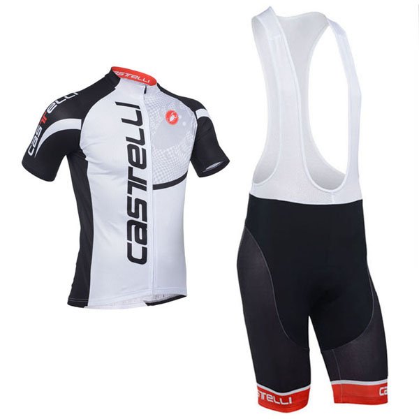 2013 Maillot Castelli Blanco Mangas Cortas Tirantes