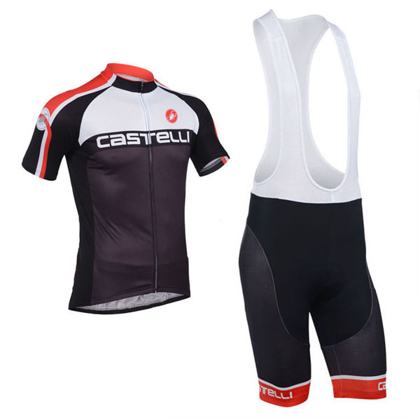 2013 Maillot Castelli Negro Mangas cortas tirantes