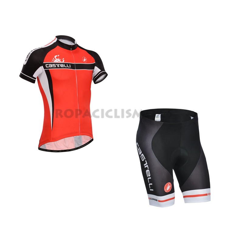 2014 Maillot Castelli Mangas Cortas rojo