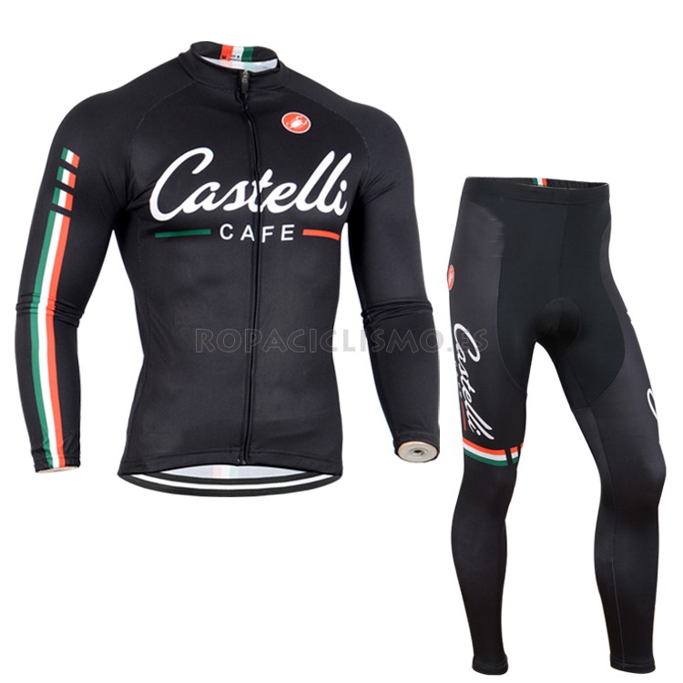 2014 Maillot Castelli Mangas Largas Negro