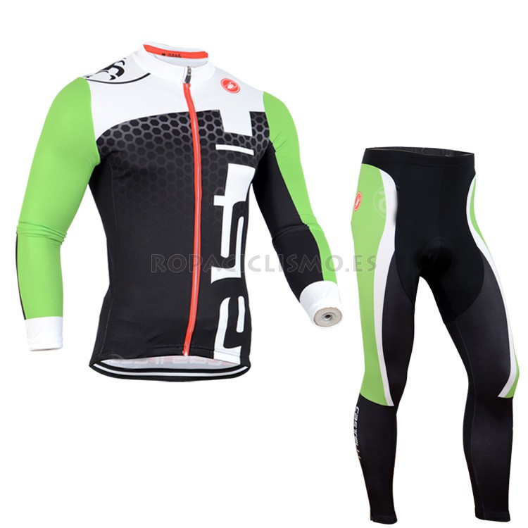 2014 Maillot Castelli Mangas Largas Verde