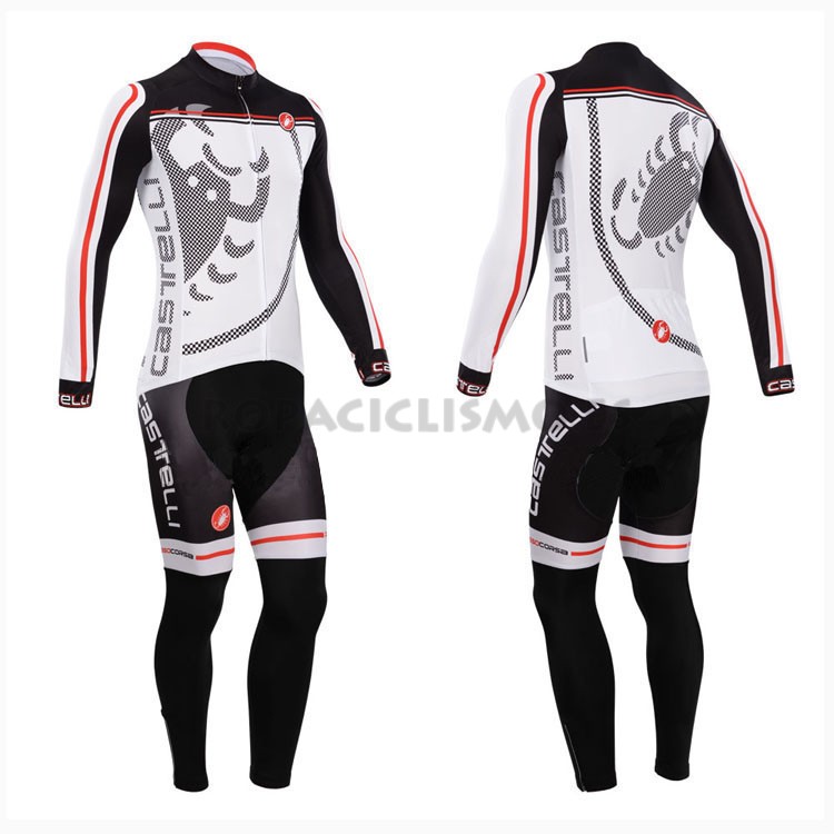 2014 Maillot Castelli Mangas Largas blanco