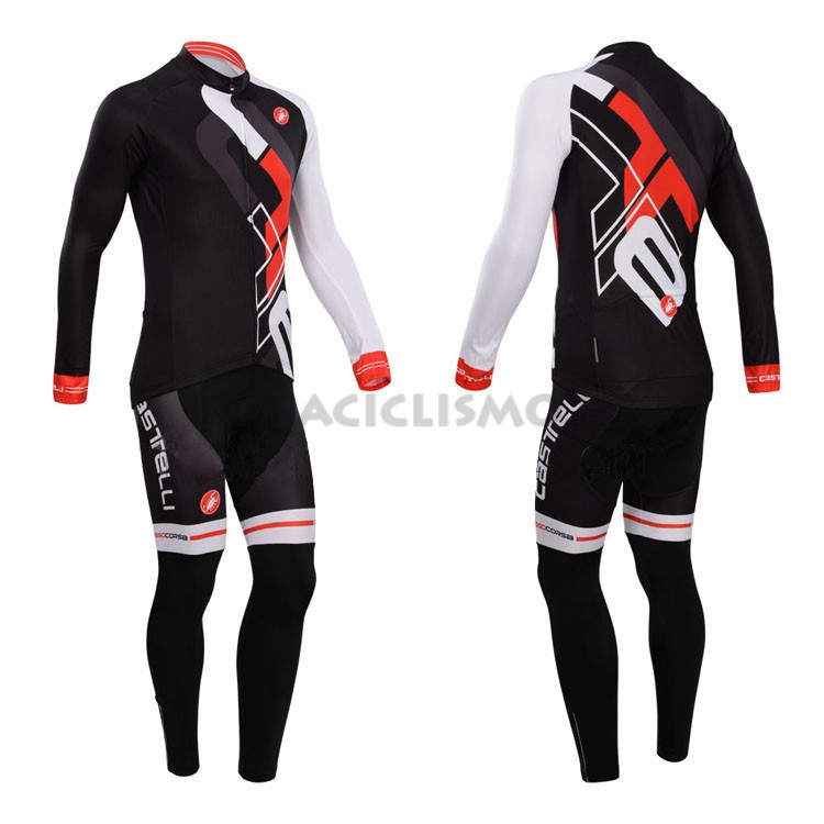 2014 Maillot Castelli Mangas Largas rojo negro