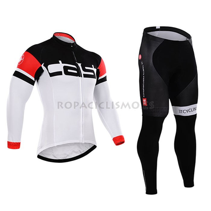 2015 Maillot Castelli Mangas Largas Blanco