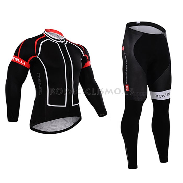 2015 Maillot Castelli Mangas Largas Negro