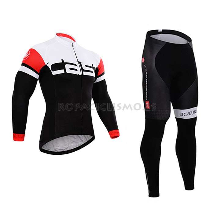 2015 Maillot Castelli Mangas Largas rojo Negro