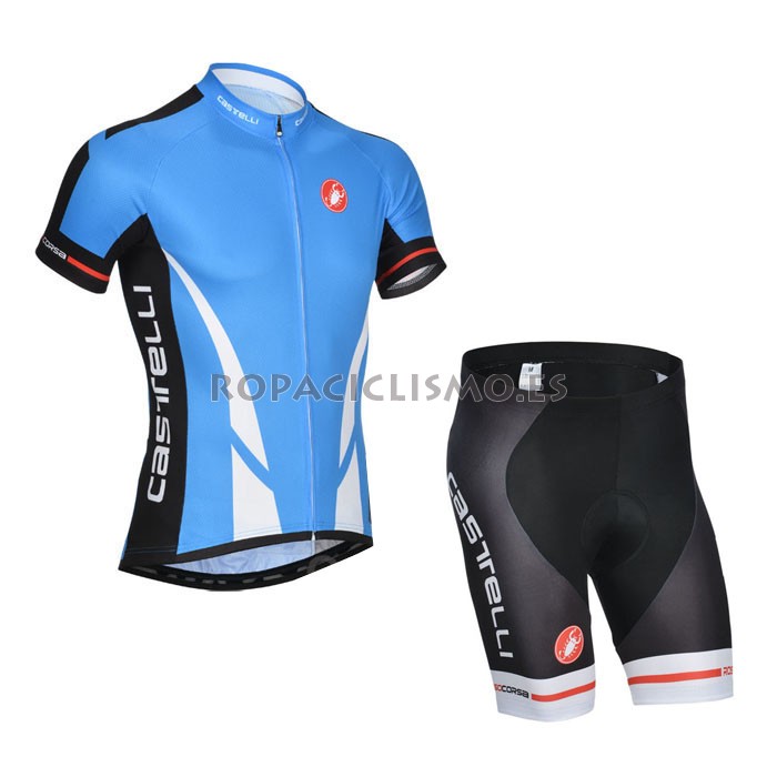 2014 Maillot Castelli Mangas Cortas Azul