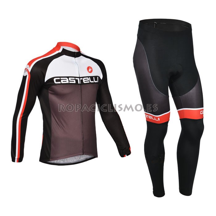 2013 Maillot Castelli Mangas Largas Negro