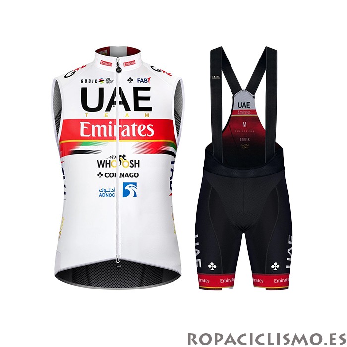 2021 Chalecos Cortavientos UAE Blanco Rojo